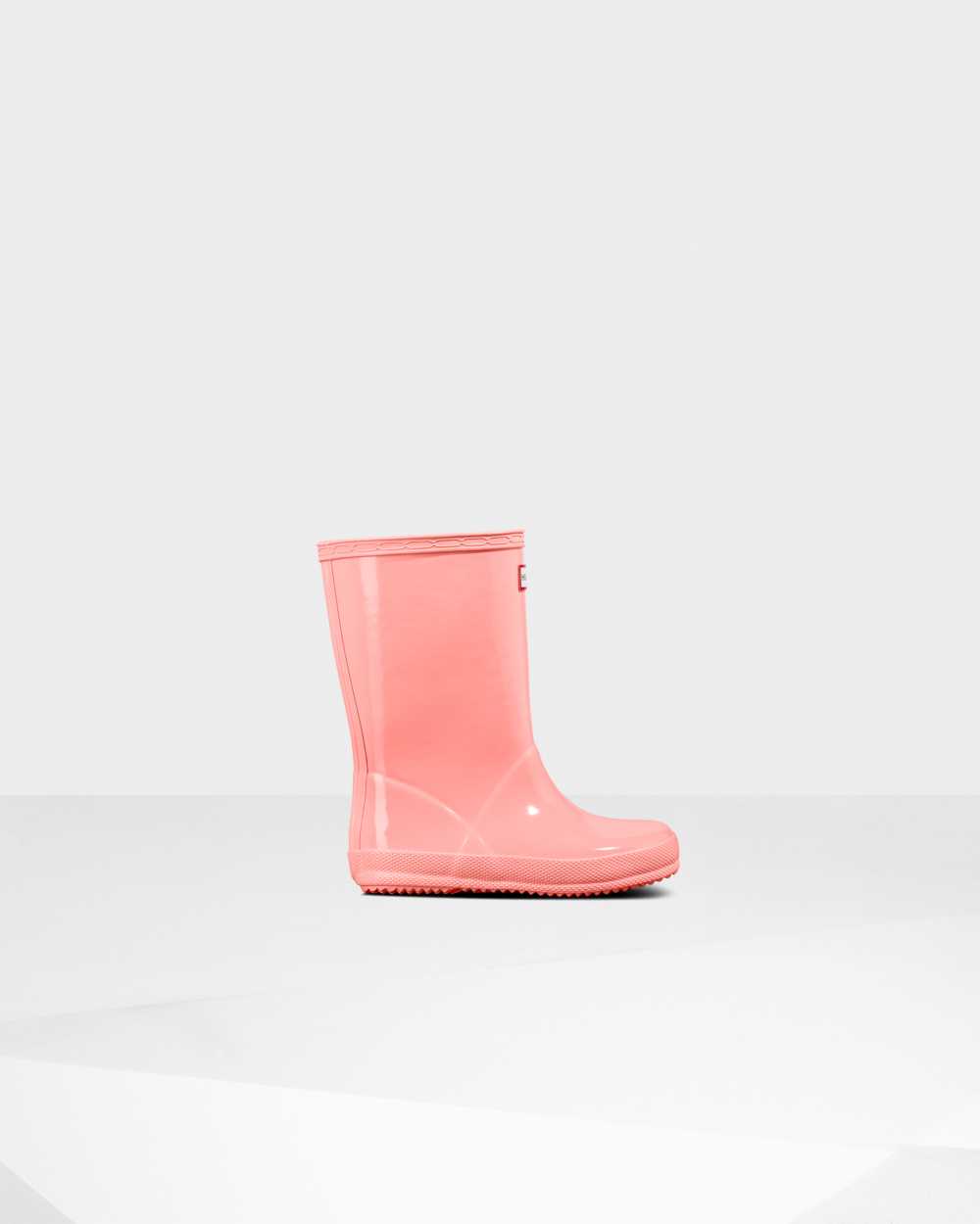 Kids Hunter Original First Classic Gloss Rain Boots Pink | JEZQIN-493